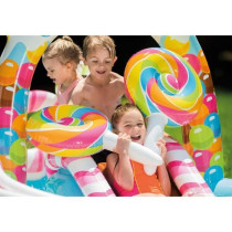 Aire de jeux gonflable - INTEX - Royaume des bonbons - 168 / 206 Litre