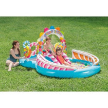 Aire de jeux gonflable - INTEX - Royaume des bonbons - 168 / 206 Litre