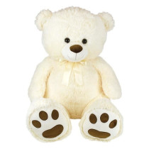 Ours Creme en Peluche avec Noeud +/- 100 cm - PLANET PLUCH - Grand our