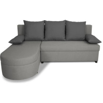 Canapé d'angle convertible réversible 3 places JEN - Tissu Gris - St