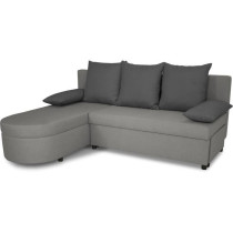 Canapé d'angle convertible réversible 3 places JEN - Tissu Gris - St