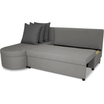 Canapé d'angle convertible réversible 3 places JEN - Tissu Gris - St