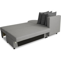 Canapé d'angle convertible réversible 3 places JEN - Tissu Gris - St