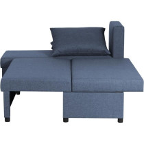 Canapé d'angle réversible – Tissu Bleu – L 192 x P 143 x H 79 cm