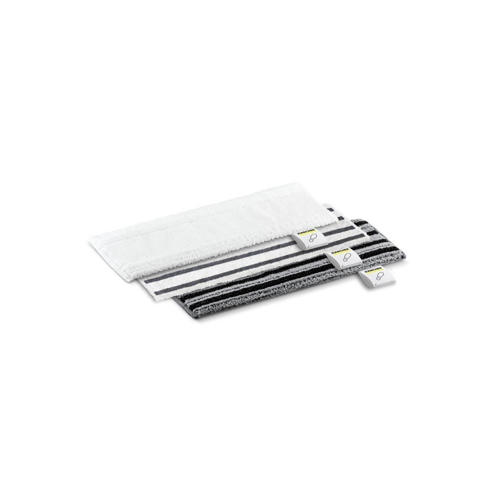 Jeu de 3 serpillieres microfibres pour buse sol Easy Fix (1 souple, 1
