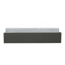 ECLIPSE Lit adulte + coffre de journée - Tissu gris foncé - 160 x 20