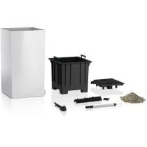 Pot de fleur LECHUZA Canto Premium Colonne 40 - kit complet LED, blanc