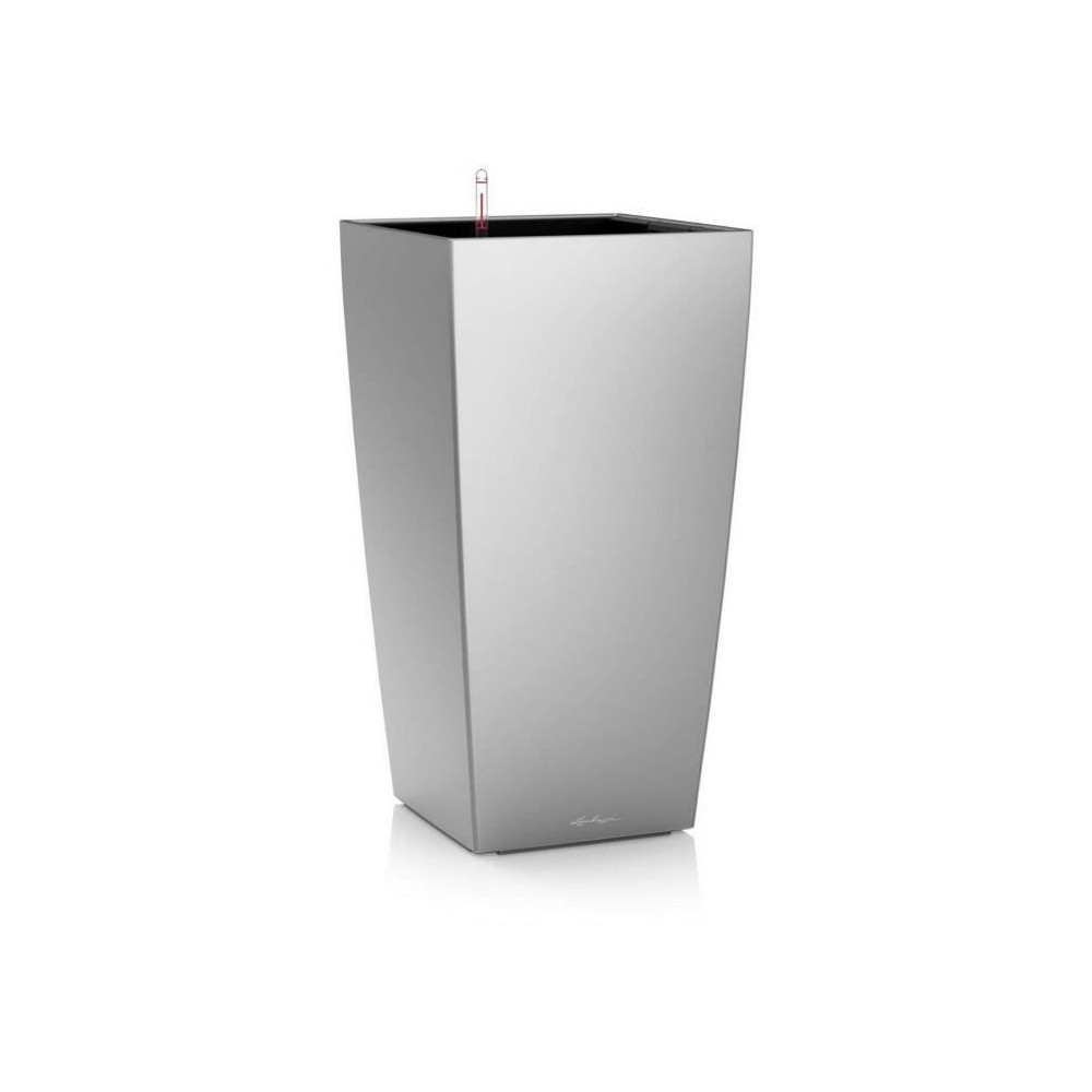 Pot de fleur - LEC - Cubico Premium 50 - argent métallisé - résista