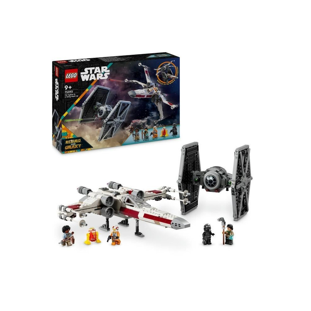 LEGO Star Wars 75393 TIE Fighter et X-Wing a Combiner - Maquette a Con