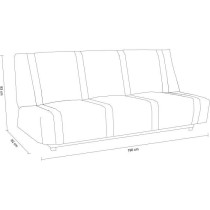 Banquette clic clac 3 places - tissu Noir - Style contemporain - L 193