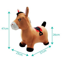 Porteur - LEXIBOOK - Cheval Sauteur Gonflable en Peluche - Design 2-en