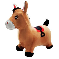 Porteur - LEXIBOOK - Cheval Sauteur Gonflable en Peluche - Design 2-en
