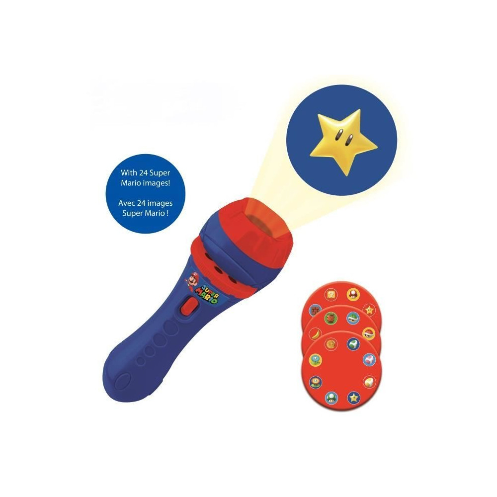 Projecteur a histoires et lampe torche Super Mario - LEXIBOOK - Mixte
