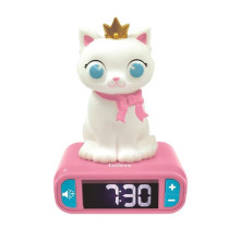 Réveil veilleuse digital LEXIBOOK - Chat - 3D lumineux et sonore - Bl