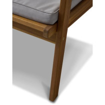 Banquette de jardin LIANZA - 2 places - Acacia et cannage en résine t