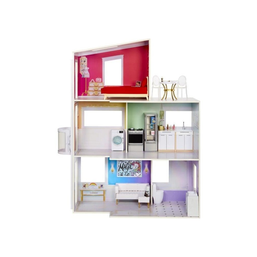 Rainbow High Townhouse - Maison en bois 3 étages et 6 pieces - Ascens