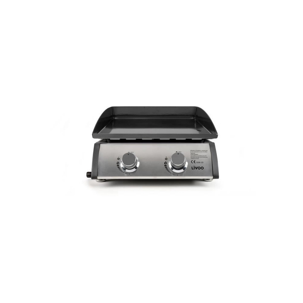 Plancha a gaz - LIVOO - DOC296 - 2 bruleurs - Gris Plancha a gaz - LIVOO - DOC296 - 2 bruleurs - Gris