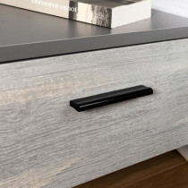 LEONARD Lit adulte 140 x 190 cm + 2 Chevets et Tete de lit en simili -