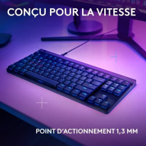 Clavier gamer - filaire - Logitech G - G515 TKL - Mécanique - RGB - A