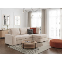 Canapé d'angle droit convertible ARTEMIS 4 places - Velours côtelé