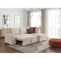 Canapé d'angle droit convertible ARTEMIS 4 places - Velours côtelé
