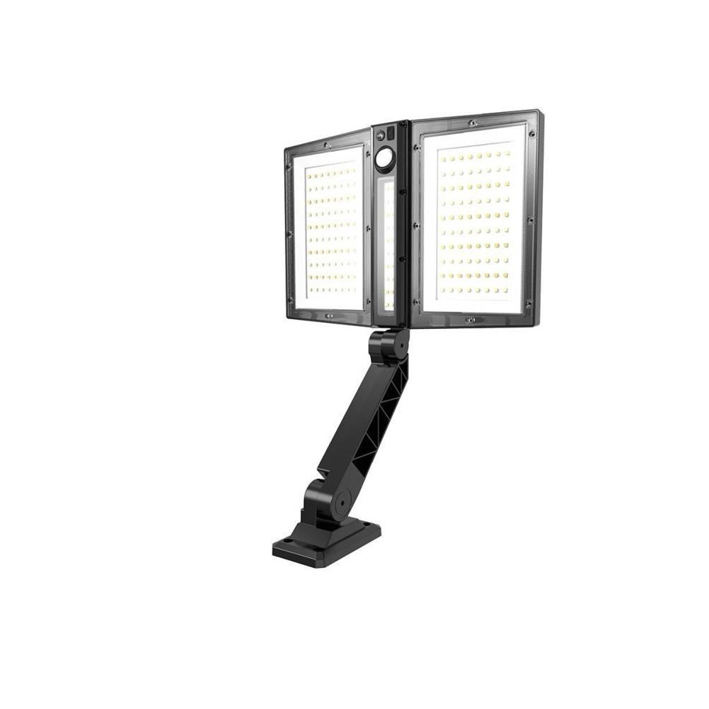 Spot solaire - LUMISKY - CLIPPER BLACK - 37 cm - 2 tetes noir - Détec