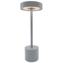 Lampe de table sans fil - LUMISKY - ROBY GREY - H30 cm - Touch en alum