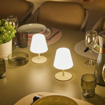 Set de 2 lampes de table sans fil - LUMISKY - TWINS - Cream - H16 cm -