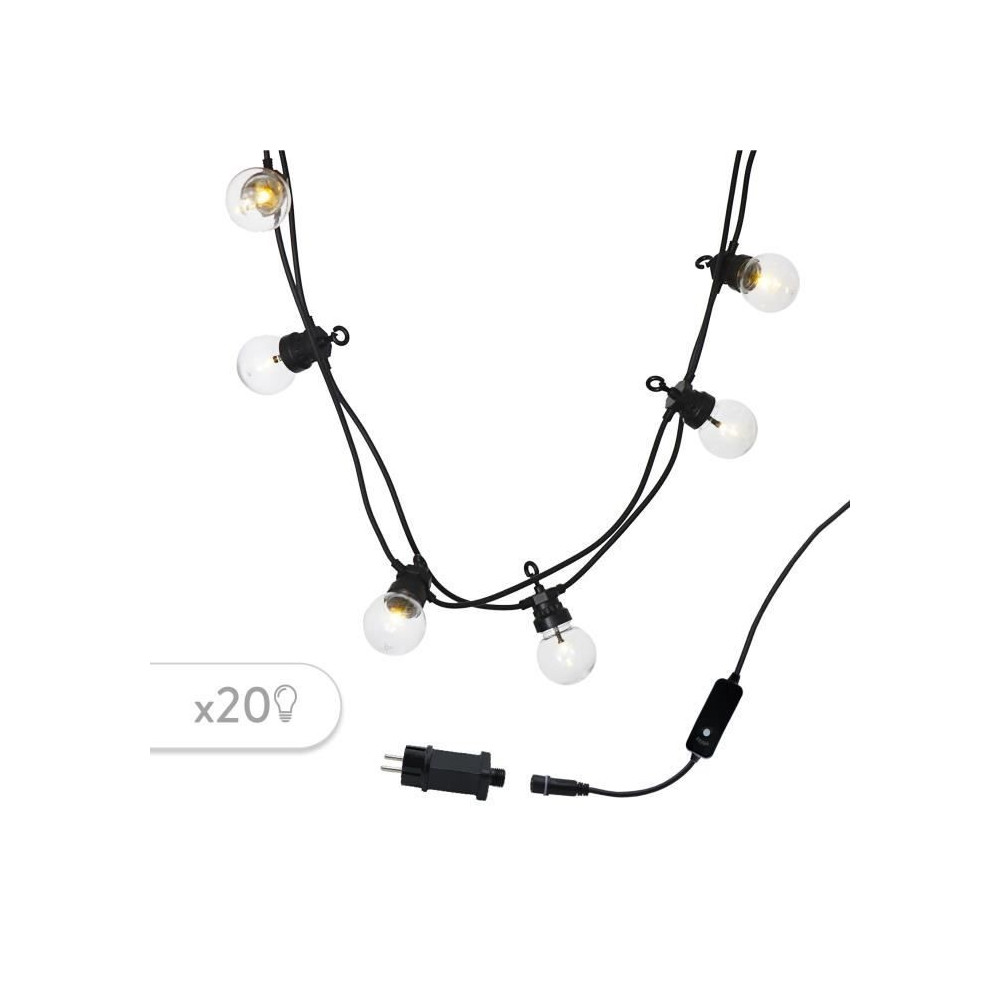 Guirlande lumineuse extérieure connectable Party Clear - LUMI JARDIN