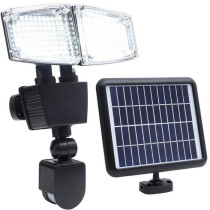 Projecteur solaire 2 tetes LED Douglas H23cm avec détecteur de mouvem