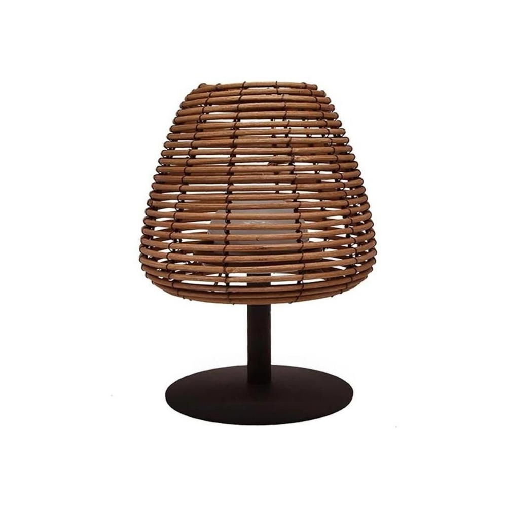 Lampe de table sans fil - LUMISKY - BOHEME - H25 cm - Rotin naturel -