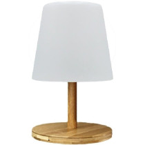 Lampe de table sans fil - LUMISKY - STANDY MINI WOOD - H25 cm - Pied e