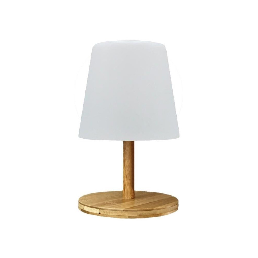 Lampe de table sans fil - LUMISKY - STANDY MINI WOOD - H25 cm - Pied e