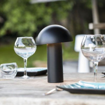 Lampe de table sans fil - LUMISKY - TOD BLACK - H28 cm - Tete orientab