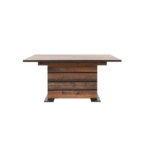 Table a manger extensible - Boisé Old Style et noir - MANHATTAN - L 1