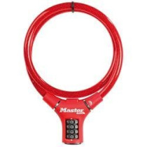MASTER LOCK Cable Antivol Vélo [90 cm Câble] [Combinaison] [Extérie