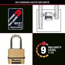 Cadenas Haute Sécurité - MASTER LOCK - M175EURDLF - Combinaison - Zi