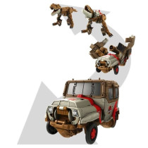 Jurassic World-Course-poursuite rugissante-Tyrannosaure et camion HPD3
