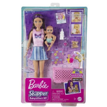 Barbie-Skipper Baby-Sitter-Coffret poupée et accessoires HJY33