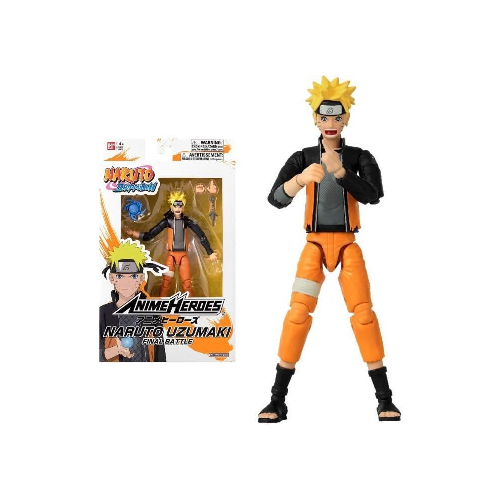 Figurine Anime Heroes - Bandai - Naruto Shippuden - Naruto Uzumaki (Fi