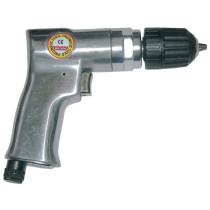MECAFER Perceuse et serreuse pneumatique - mandrin 10mm + 10 forets HS