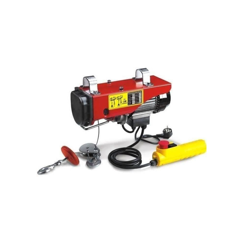 Palan électrique MECAFER 400kg avec télécommande et poulie de moufl