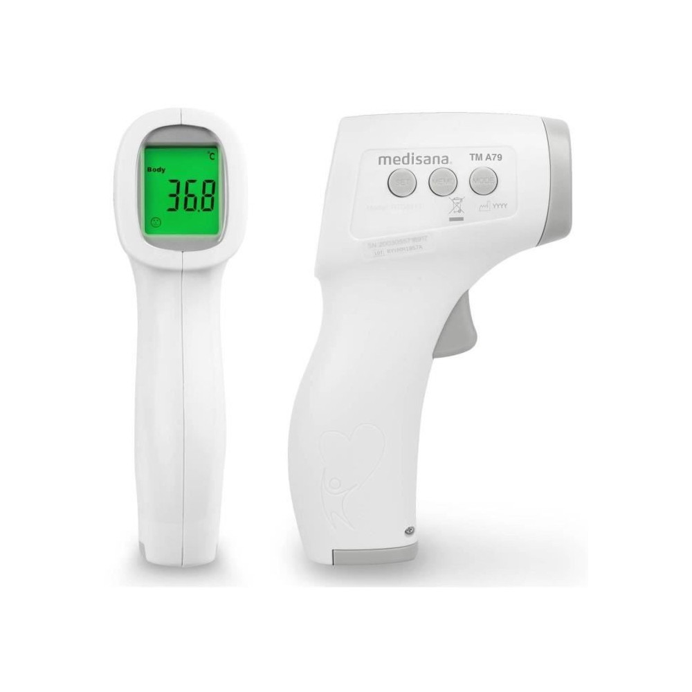 Thermemetre sans contact TM A79 medisana. Alarmes visuelle (3 couleurs
