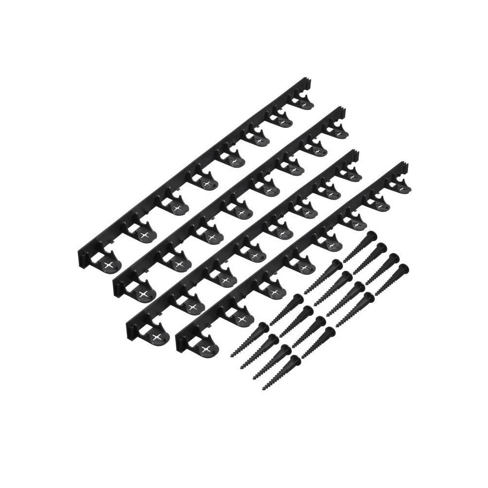 NATURE Bordure a gazon en polypropylene et polyéthylene - 16 ancres -