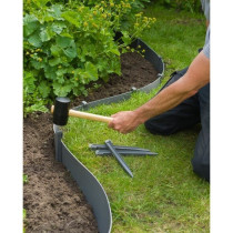 Ancres pour bordure de jardin en polypropylene - NATURE - H 26,7 x 1,9