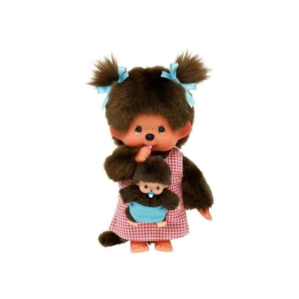 Peluche Monchhichi Maman & Bébé - 20 cm - BANDAI Peluche Monchhichi Maman & Bébé - 20 cm - BANDAI