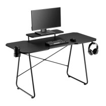 Bureau Gaming OPLITE ATIKA T10 XL Noir - Plateau en mélaminé et piet