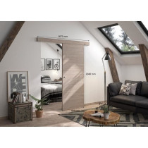 OPTIMUM - Kit porte coulissante + rail + bandeau Vérone - H.204xL.83x