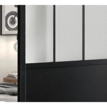 OPTIMUM - Kit porte coulissante + rail + bandeau Atelier - H 204 x L 9