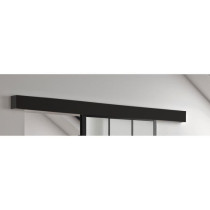 OPTIMUM - Kit porte coulissante + rail + bandeau Atelier - H 204 x L 9